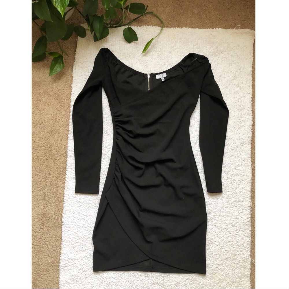Tobi Off The Deep End Black Dress